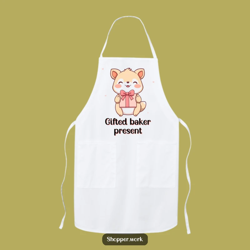 Funny Gift Giver Animal Apron: Happy Animal Presents Gift