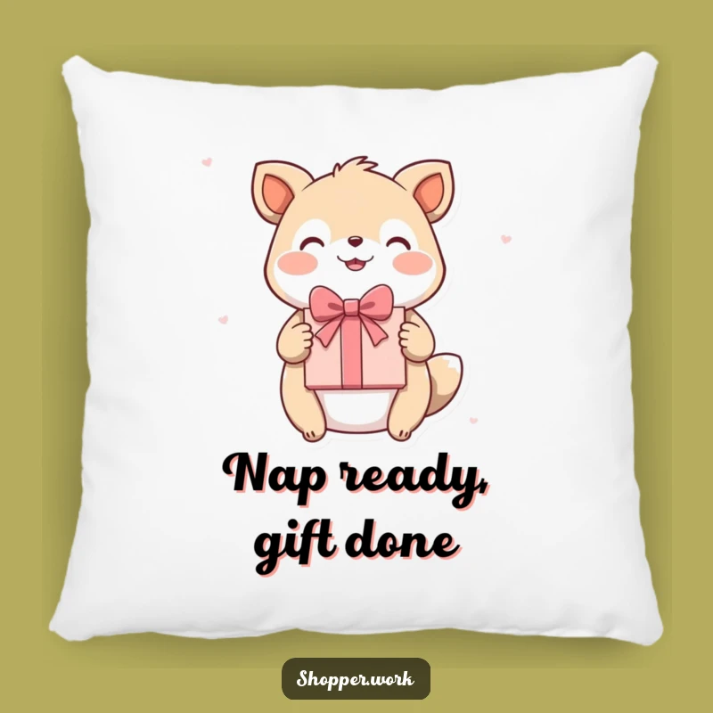 Funny Gift Giver Animal Pillow: Happy Animal Presents Gift