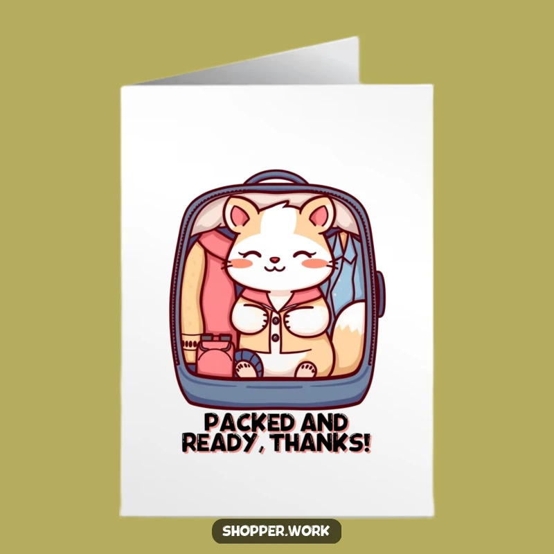 Free Printable Thank You Card: Neat Packer Animal, Funny Downloadable Gift for Organization